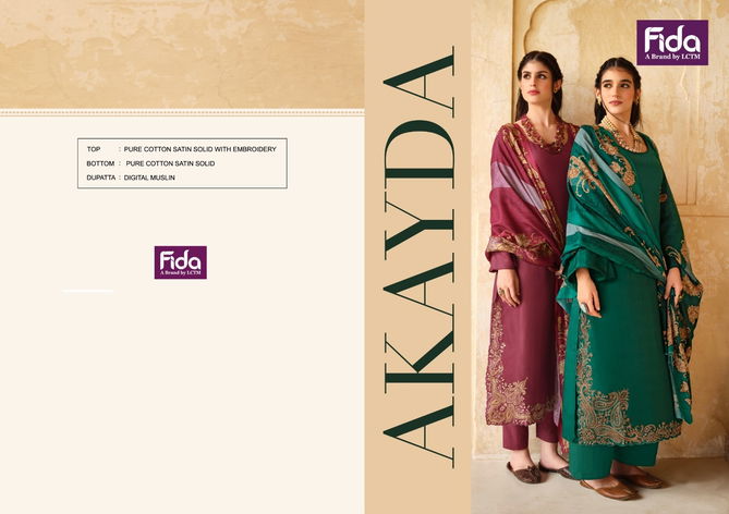 Akayda By Fida Embroidery Cotton Dress Material Wholesale Market In Surat
